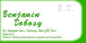 benjamin dobosy business card